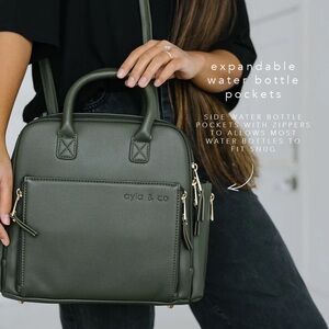 Aya & Co. Olive Green Baby Mini DIAPER Bag